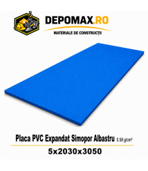 Placa rigida PVC Simopor Albastru 0.58 g/cm3, 5x2030x3050 mm